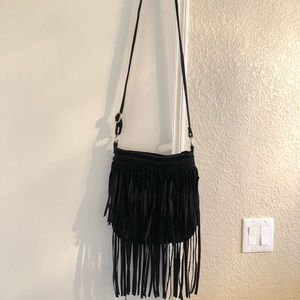 Black fringe crossbody purse!